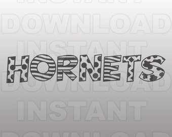 Hornets Sports SVG File,Hornet Wild Pattern SVG -Personal & Commercial Use- cricut svg,silhouette svg,vector svg,vinyl files,tshirt svg