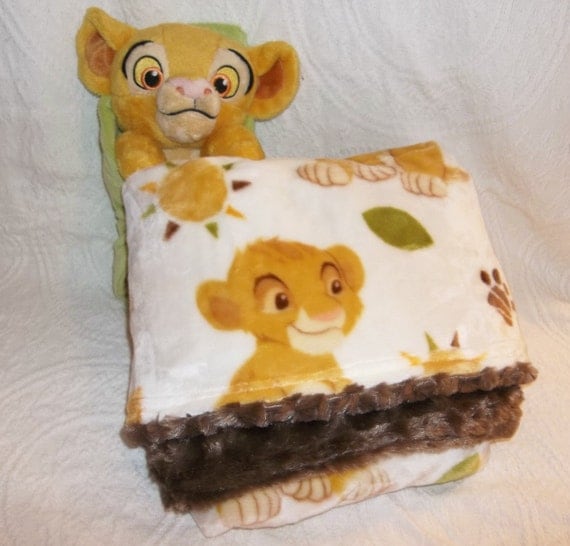 Lion King Simba Double MINKY Quilt Blanket 30 by GrammysKidsLoveys