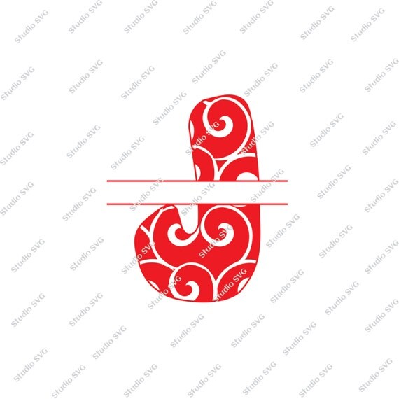 Download Digital Cut File, Split Letters - Letter J, J, Split J, Monogram, Vinyl Cutting File, SVG - DXF ...