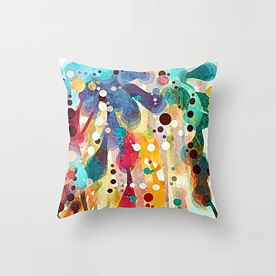 Abstract Art Throw Pillow Cover Mulberry Jane by TinaCarroll
