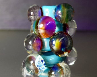 Large Hole Lampwork Glass Bead Tres Bulle #565 SRA