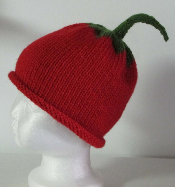 Baby hat baby red pepper hat Red Hot Chili Pepper by EEECrafter