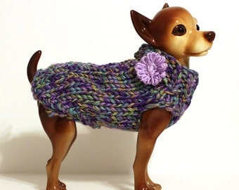 Dog Clothes - Hand Knit Dog Sweater