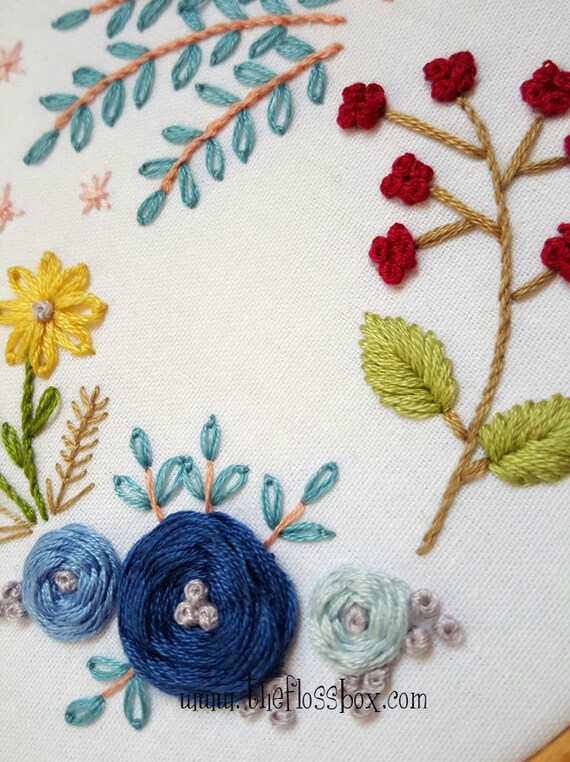 Floral Woven Wheels Embroidery Pattern Pack