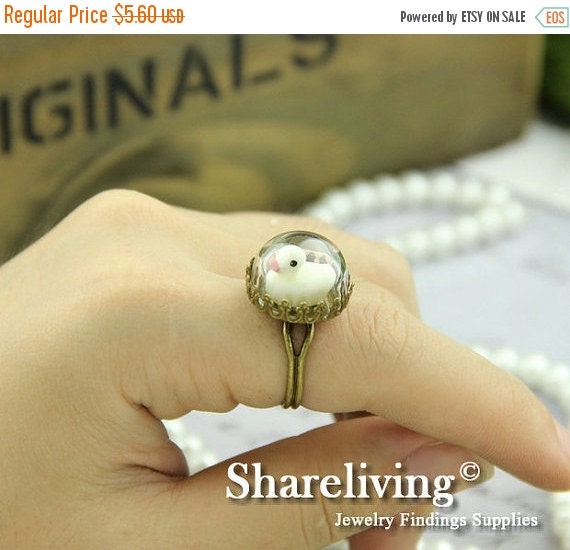 20 OFF SALE 2 set 15mm Lovely Clear Glass Dome by shareliving