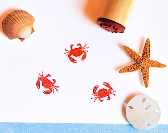 Red Crab Rubber Stamp