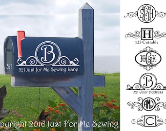 Mailbox Monogram Decal-Fast Shipping-Made in the USA