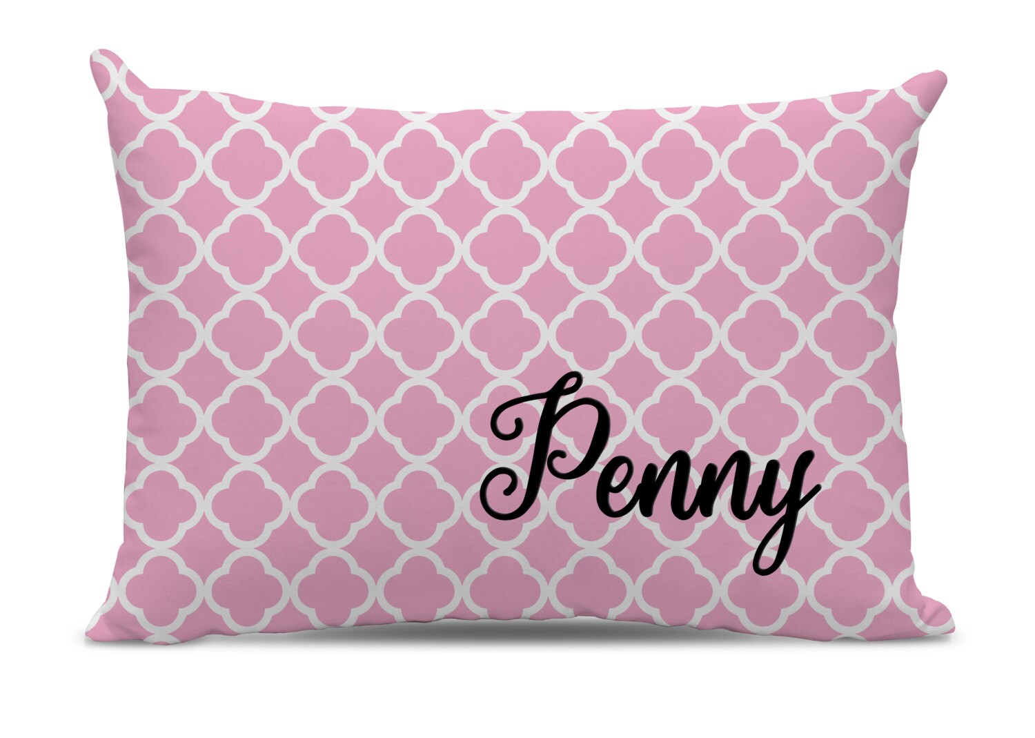Pink Quatrefoil Dog Bed Monogrammed Dog Bed Pillow Dog Bed