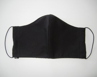 Fabric Surgical Face Mask in Solid Black