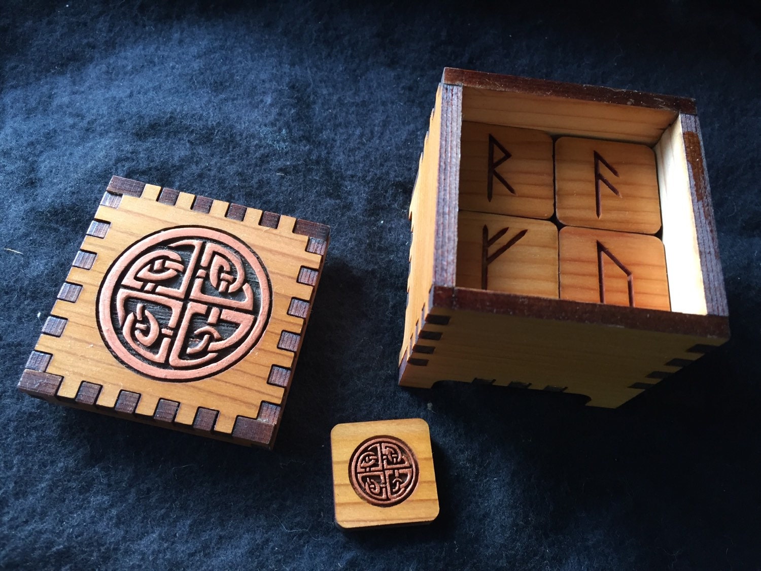 Celtic Four Elements Futhark Rune Cube