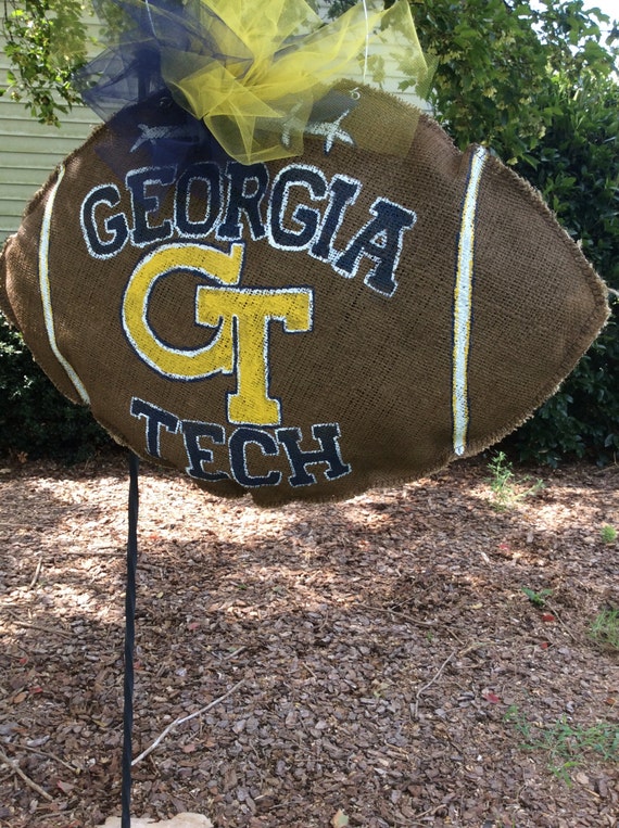 Georgia Tech Burlap Team Spirit Football Wreath