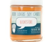 Bookstore - Soy Candle - Book Lovers' Scented Soy Candle - 8oz jar