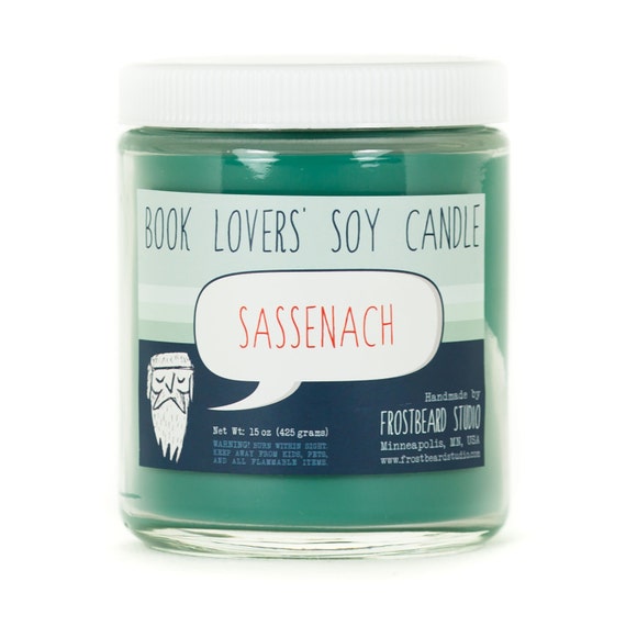 Sassenach - Soy Candle - Book Lovers' Scented Soy Candle - 8oz jar