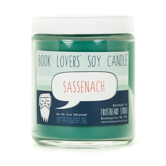 Sassenach - Soy Candle - Book Lovers' Scented Soy Candle - 8oz jar