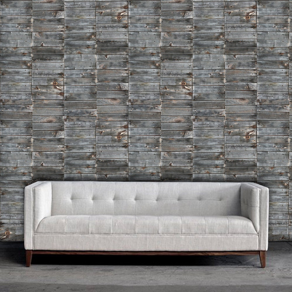 Driftwood Wood Panel Easy Peel and Stick Wallpaper 8'