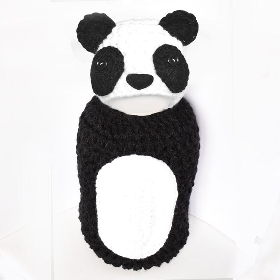 Items Similar To Newborn Baby Panda Bear Beanie Hat And Cocoon Snug Set ...