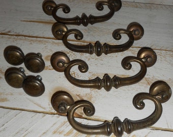 Antique Dresser Handles,and Knobs,Old Drawer Pulls ,Antique Handles and Knobs,French Chic Antique handles