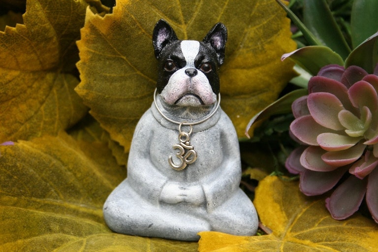 yoga bulldog statue