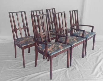 Reserved reserved reserved 6 brasilia by BROYHILL mid century modern walnut dining chairs