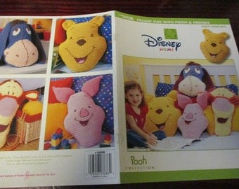 Disney Crochet Pattern Leaflet Pillow Fun with Pooh Leisure Arts 3686 Crochet Pattern Leaflet Rare and HTF