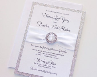 Elegant Wedding Invitations With Bling 5