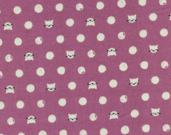 Cat Lady Friskers in Lavender by Sarah Watts for Cotton + Steel - 1 Yard