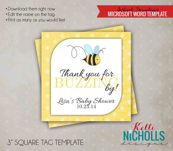 Printable Bumble Bee Baby Shower Favor Tags, Mommy to Bee Decorations, What will it Bee Party Favor - Instant Download #S104