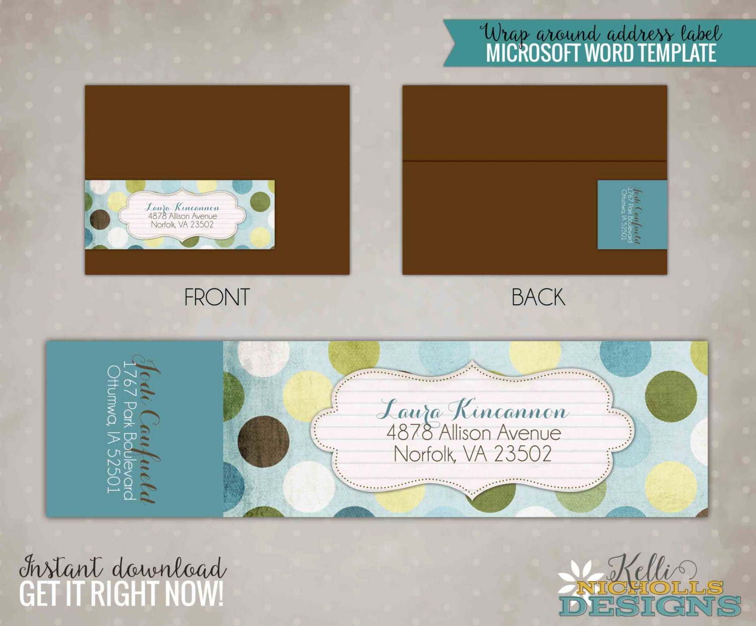 This is a graphic of Ridiculous Polka Dot Mailing Labels It is an image of Ridiculous Polka Dot Mailing Labels