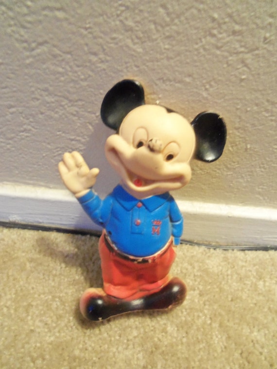 Vintage Mickey Mouse Squeaky Toy 1965 Walt Disney Productions 