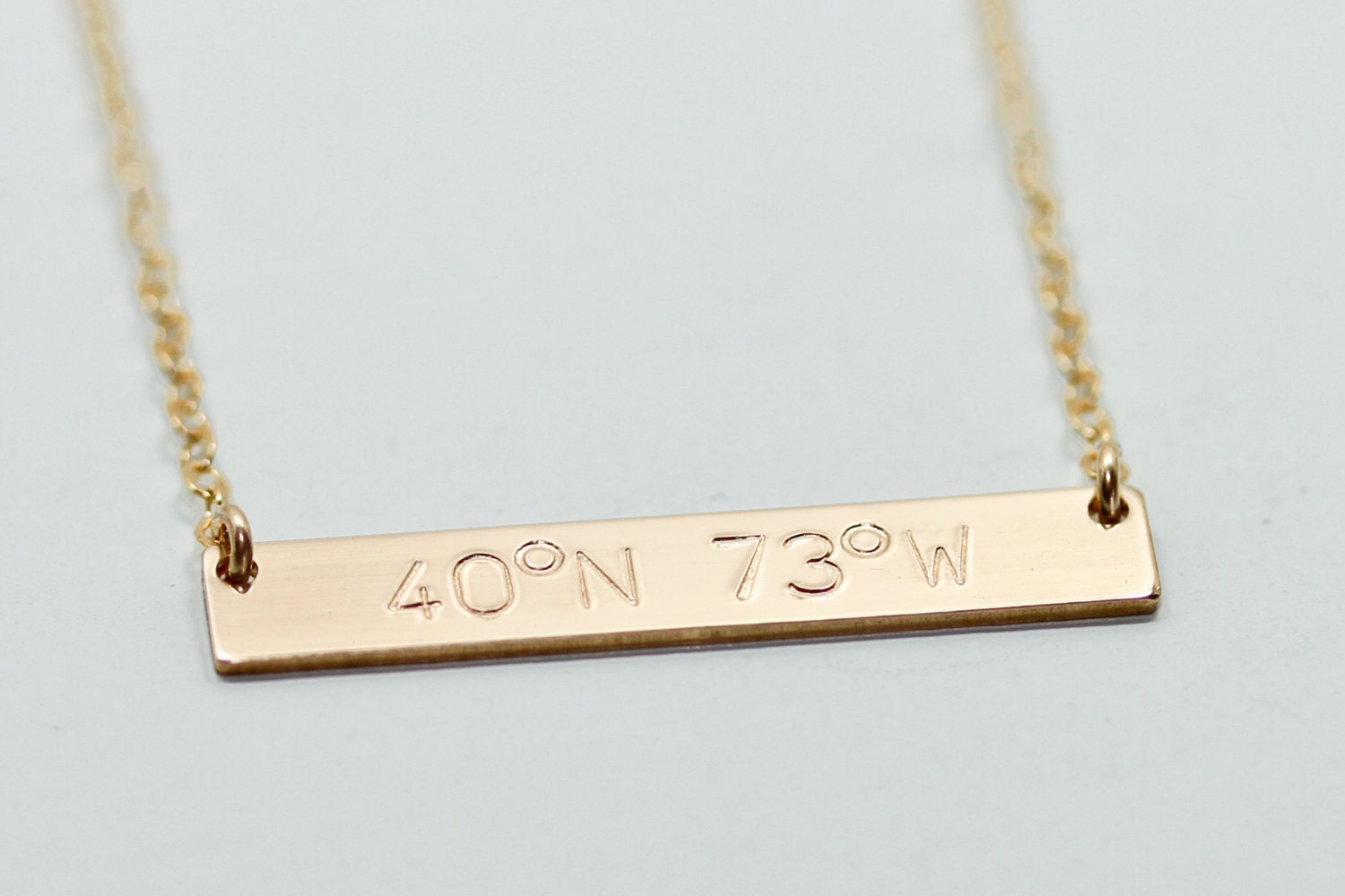 Custom coordinates necklace gold necklace gold bar