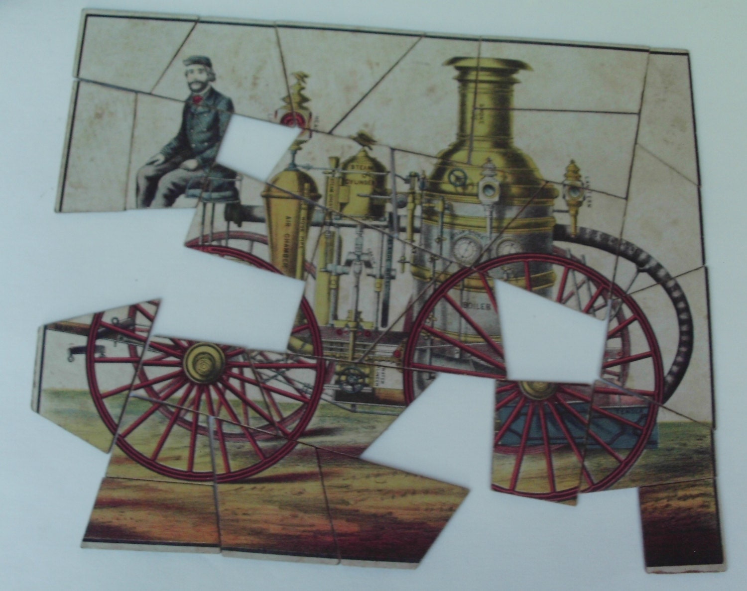 e-craft supply Engine Bradley Steamer Vintage Supply Fire Milton Craft Puzzle