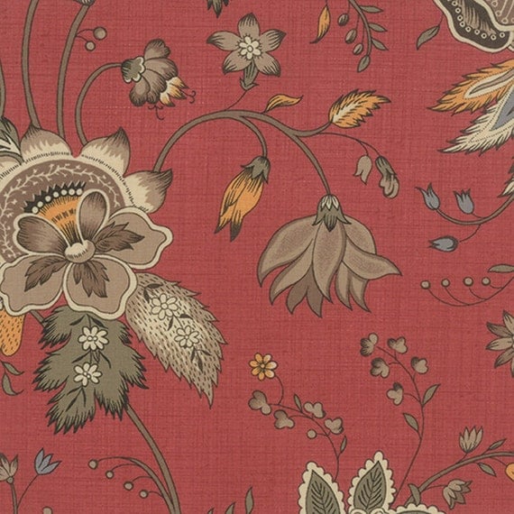 Red Le Marais Fabric French General Moda 13547 21