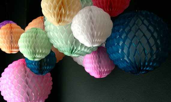 Honeycomb Puff  Ball  Decorations  Wedding Decor  Birthday