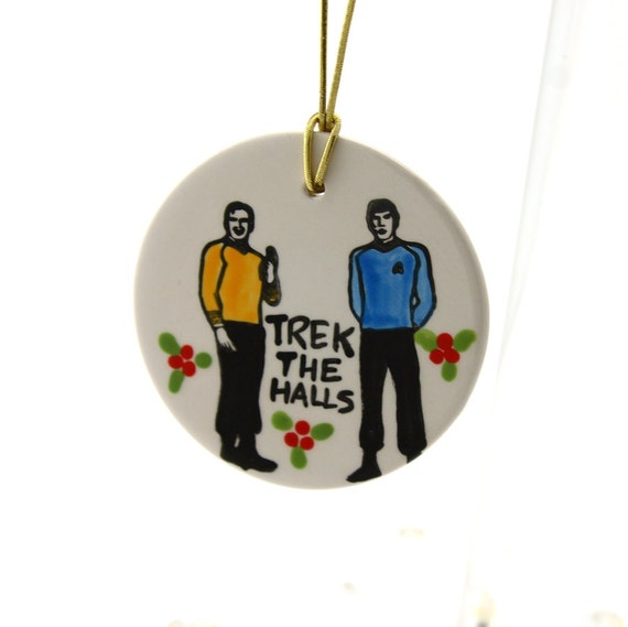 star trek christmas ornament with kirk and spock ceramic gift star trek christmas ornament with kirk and spock ceramic gift