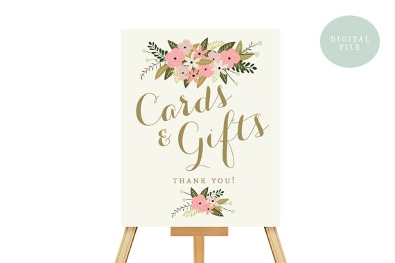 PRINTABLE Wedding Card Sign Vintage Wedding Card Sign Gift