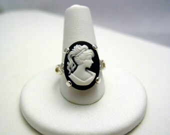 Sterling Silver Cameo Ring Sterling Silver Ring Cameo Sterling Silver Ring
