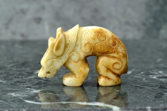 Vintage Jade Hunchback Beast Figurine Statue Il_570xn