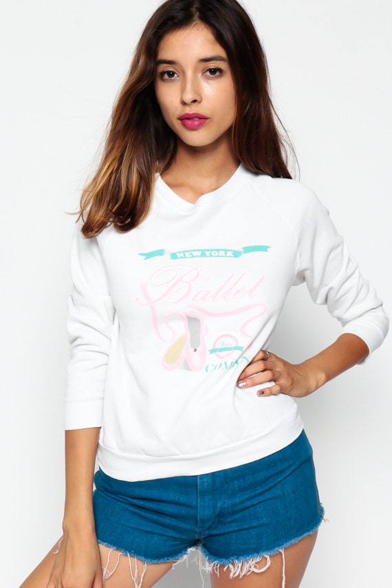 Ballet Shirt New York Sweatshirt 80s Sweatshirt by ShopExile