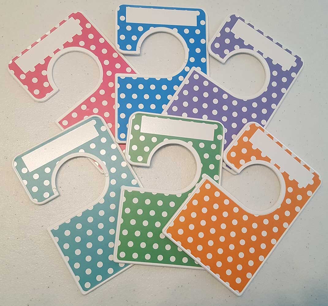 6 closet dividers any size adult or baby polka dot Large