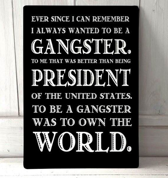 Goodfellas movie quote sign A4 Black metal plaque picture home