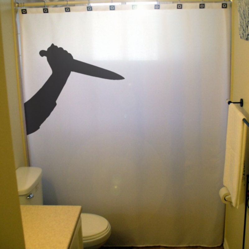 Psycho Knife Killer Halloween Shower Curtain Funny Shower