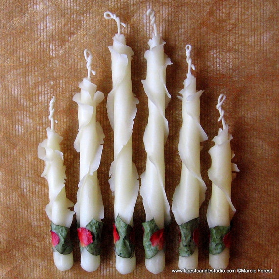 Unique Taper Candles Choose 6 8 10 Wedding by ForestCandleStudio