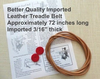 Better Quality Imported Leather Treadle Sewing Machine Belt 3/16" & 72" Long for Foot Powered Sewing Machines Singer Jones White and others