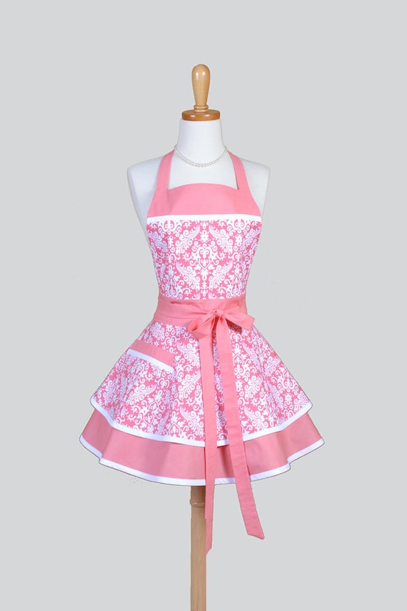 Ruffled Retro Aprons Cute Vintage Kitchen Womans Apron In 1504