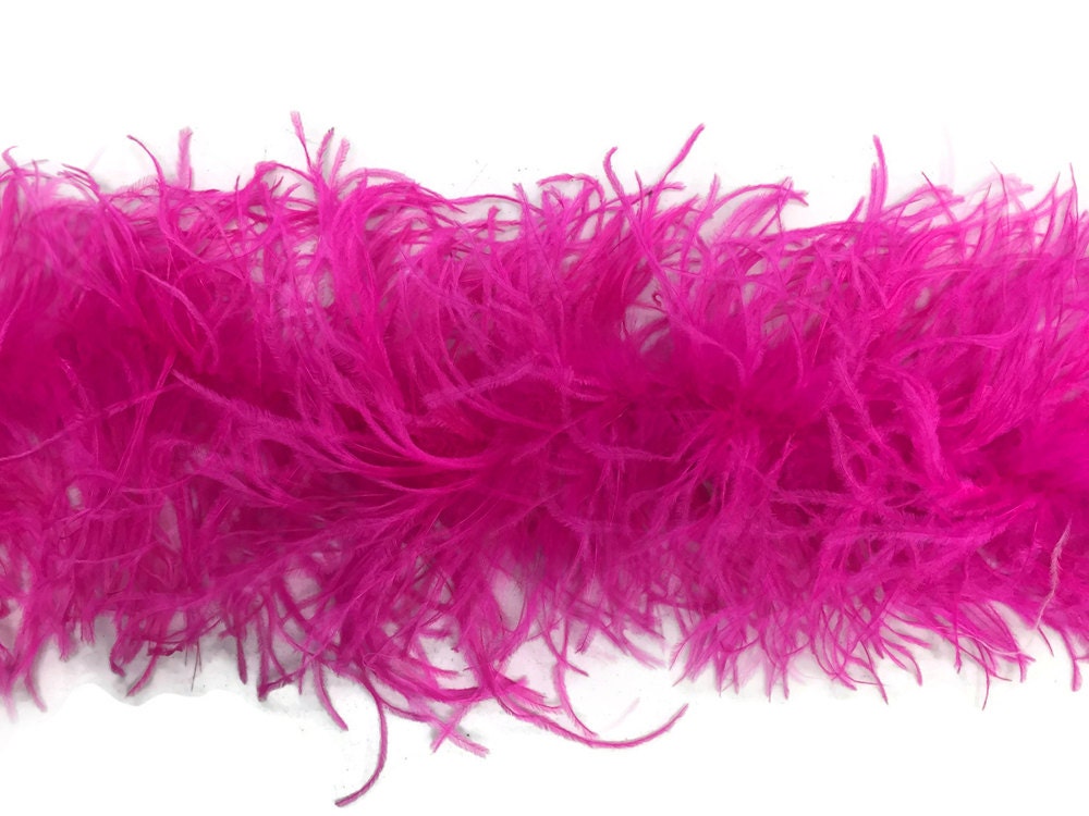 Large Boa 1 Piece HOT PINK Ostrich Feather Boa 3 Ply : 4008