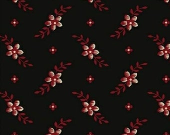 Windham - Carmen - Flower Foulard - Black - Fabric by the Yard 41045-3