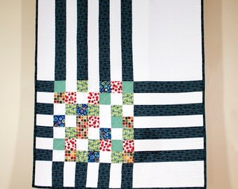 Quilted Crib Quilt/Baby Blanket