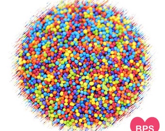Happy Rainbow Nonpareil Sprinkles, Rainbow Sprinkles, Rainbow Nonpareils, Edible Sprinkles, Rainbow Party Sprinkles, Cupcake Sprinkles