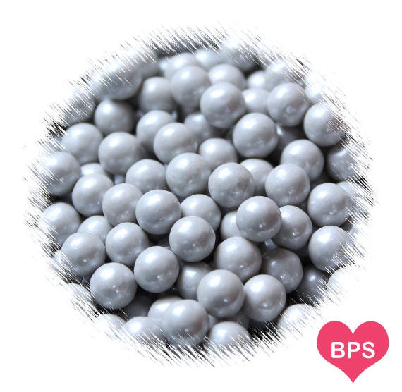 Silver Sugar Pearls Silver Sprinkles Large 7mm Gray Candy