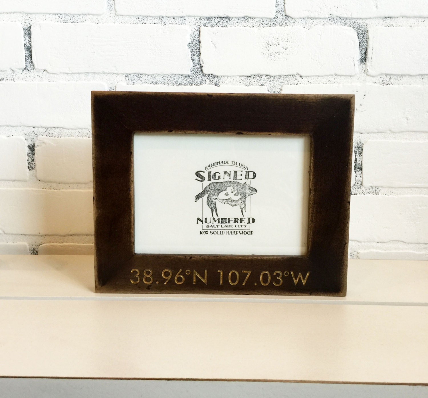 5x7 Coordinates Frame Custom Engraved in Finish COLOR of YOUR